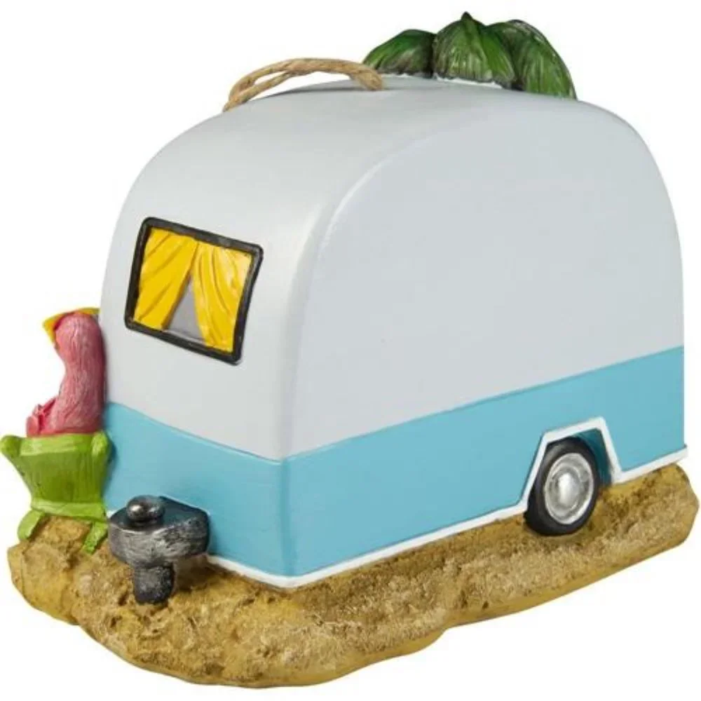 Home Garden Decor New Surfs Up RV Camping Birdhouse Flamingo Too Cool!